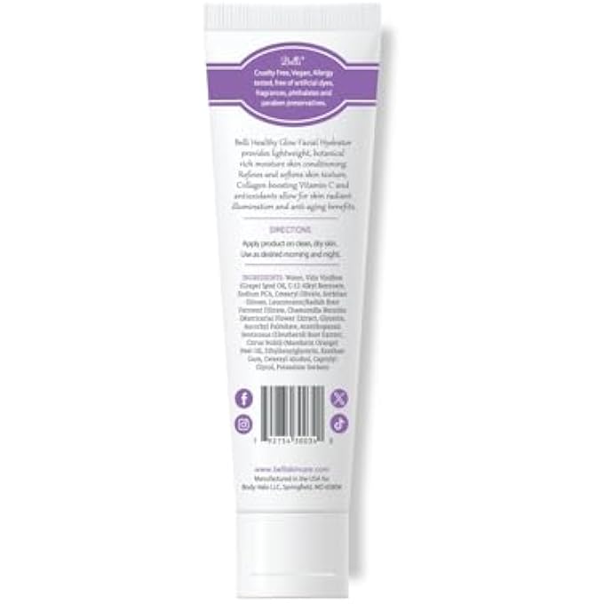 Belli SKINCARE HEALTHY GLOW FACIAL HYDRATOR AND MOISTURIZER, VITAMIN C FACE CREAM FOR OILY, DRY, SENSITIVE SKIN - PREGNANCY SAFE, NON TOXIC, 1.5 FL OZ (PACK OF 1) - Image 4
